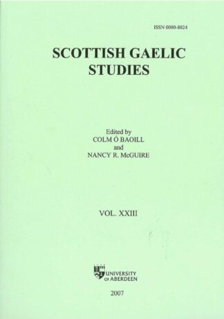 Scottish Gaelic Studies: Vol. 23