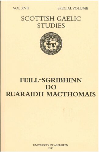 Scottish Gaelic Studies Vol. 17 Special Volume