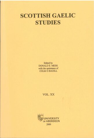 Scottish Gaelic Studies Vol. 20