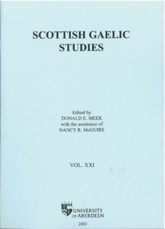 Scottish Gaelic Studies Vol. 21