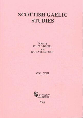 Scottish Gaelic Studies Vol. 22