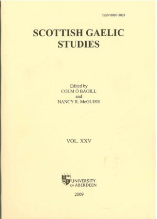 Scottish Gaelic Studies Vol. 25