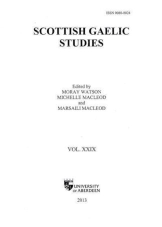 Scottish Gaelic Studies: Vol. XXIX